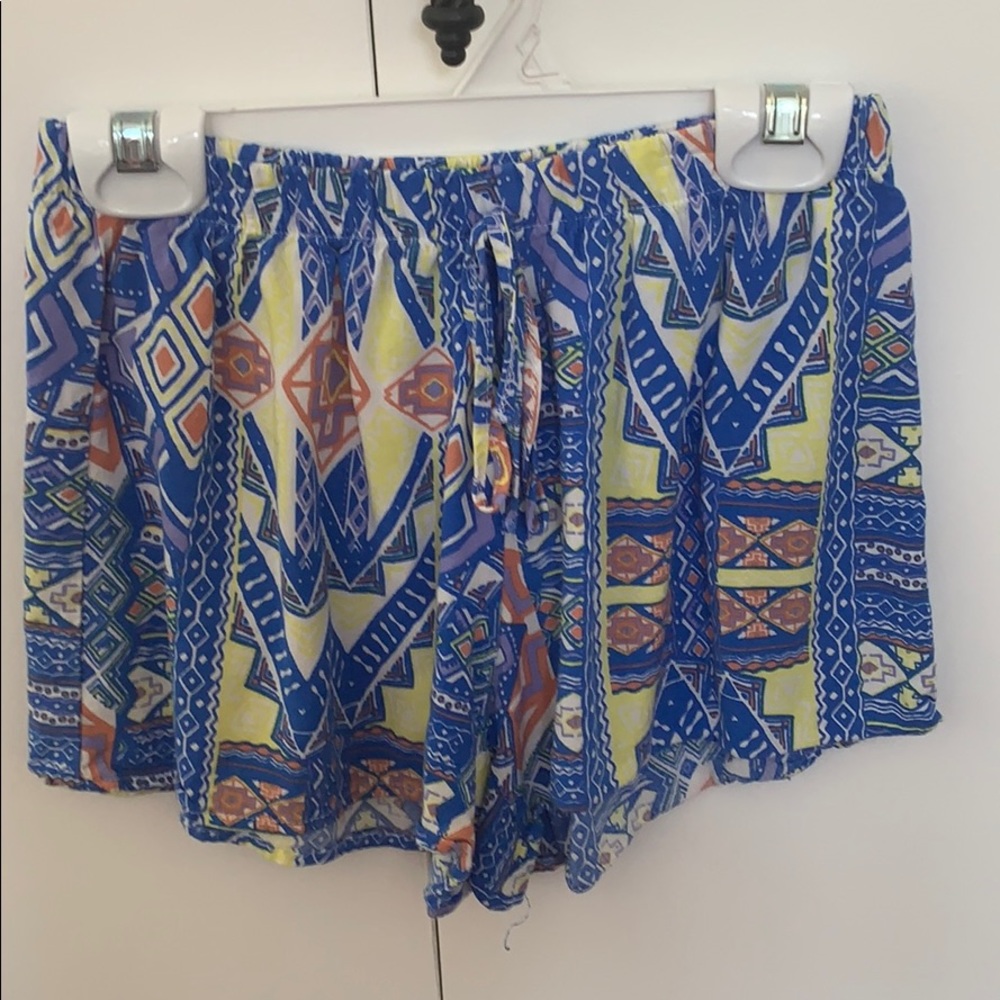colorful flowy shorts